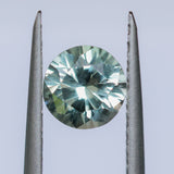 1.06CT ROUND MONTANA SAPPHIRE, LIGHT PARTI YELLOW BLUE, UNTREATED, 6.1X4MM