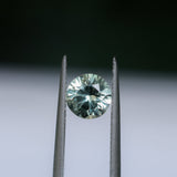 1.06CT ROUND MONTANA SAPPHIRE, LIGHT PARTI YELLOW BLUE, UNTREATED, 6.1X4MM