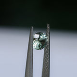 1.06CT ROUND MONTANA SAPPHIRE, LIGHT PARTI YELLOW BLUE, UNTREATED, 6.1X4MM