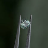 1.06CT ROUND MONTANA SAPPHIRE, LIGHT PARTI YELLOW BLUE, UNTREATED, 6.1X4MM