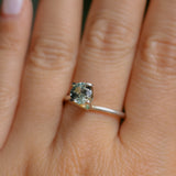 1.06CT ROUND MONTANA SAPPHIRE, LIGHT PARTI YELLOW BLUE, UNTREATED, 6.1X4MM