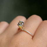 1.06CT ROUND MONTANA SAPPHIRE, LIGHT PARTI YELLOW BLUE, UNTREATED, 6.1X4MM