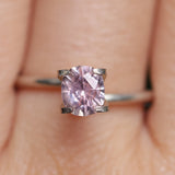 1.00CT PRECISION CUT OVAL MONTANA SAPPHIRE, FLORAL PINK AND PURPLE, 6.3X5.3X3.9MM, UNTREATED