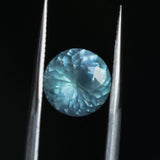 2.22CT ROUND MONTANA SAPPHIRE, SILKY SOFT LIGHT AQUA BLUE, 8.1MM - APPRAISED STONE
