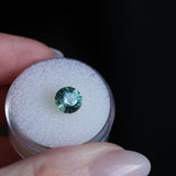 2.20CT ROUND MONTANA SAPPHIRE, TEAL GREEN, 7.41X5.3MM