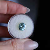 2.40CT OVAL MONTANA SAPPHIRE, DUSTY BLUE, UNTREATED, 9X7.8MM