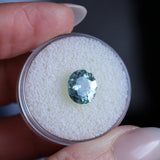 2.40CT OVAL MONTANA SAPPHIRE, DUSTY BLUE, UNTREATED, 9X7.8MM