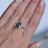 2.40CT OVAL MONTANA SAPPHIRE, DUSTY BLUE, UNTREATED, 9X7.8MM