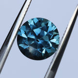 2.34CT ROUND PRECISION CUT MONTANA SAPPHIRE, OCEAN BLUE, UNTREATED, 7.44X5.50MM