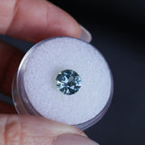2.38CT ROUND PRECISION CUT MONTANA SAPPHIRE, MEDIUM BLUE, UNTREATED, 7.69X5.31MM - APPRAISED STONE