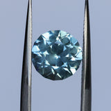 2.38CT ROUND PRECISION CUT MONTANA SAPPHIRE, MEDIUM BLUE, UNTREATED, 7.69X5.31MM - APPRAISED STONE