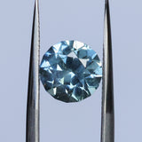 2.38CT ROUND PRECISION CUT MONTANA SAPPHIRE, MEDIUM BLUE, UNTREATED, 7.69X5.31MM - APPRAISED STONE