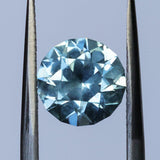 2.38CT ROUND PRECISION CUT MONTANA SAPPHIRE, MEDIUM BLUE, UNTREATED, 7.69X5.31MM - APPRAISED STONE