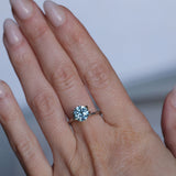 2.38CT ROUND PRECISION CUT MONTANA SAPPHIRE, MEDIUM BLUE, UNTREATED, 7.69X5.31MM - APPRAISED STONE