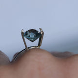 2.38CT ROUND PRECISION CUT MONTANA SAPPHIRE, MEDIUM BLUE, UNTREATED, 7.69X5.31MM - APPRAISED STONE