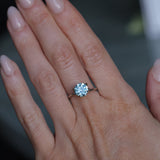 2.38CT ROUND PRECISION CUT MONTANA SAPPHIRE, MEDIUM BLUE, UNTREATED, 7.69X5.31MM - APPRAISED STONE