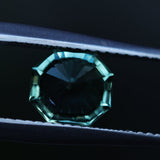 1.94CT SPECIAL RADIANT CUT MONTANA SAPPHIRE, DEEP TEAL BLUE GREEN, UNTREATED, 6.9X6.27X5.36MM