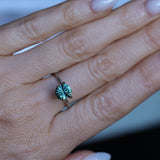 1.94CT SPECIAL RADIANT CUT MONTANA SAPPHIRE, DEEP TEAL BLUE GREEN, UNTREATED, 6.9X6.27X5.36MM