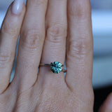 1.94CT SPECIAL RADIANT CUT MONTANA SAPPHIRE, DEEP TEAL BLUE GREEN, UNTREATED, 6.9X6.27X5.36MM