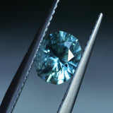1.35CT PRECISION CUT OVAL MONTANA SAPPHIRE, LIGHT BLUE TEAL, 7.2X5.8X4.3MM