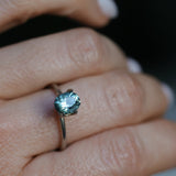 1.35CT PRECISION CUT OVAL MONTANA SAPPHIRE, LIGHT BLUE TEAL, 7.2X5.8X4.3MM