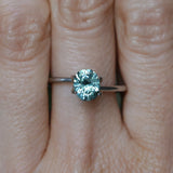 1.35CT PRECISION CUT OVAL MONTANA SAPPHIRE, LIGHT BLUE TEAL, 7.2X5.8X4.3MM