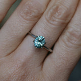 1.35CT PRECISION CUT OVAL MONTANA SAPPHIRE, LIGHT BLUE TEAL, 7.2X5.8X4.3MM