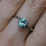 1.35CT PRECISION CUT OVAL MONTANA SAPPHIRE, LIGHT BLUE TEAL, 7.2X5.8X4.3MM