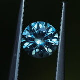 1.39CT ROUND PRECISION CUT MONTANA SAPPHIRE, COLOR SHIFTING TEAL TO PURPLE GREY, 6.5X4.3MM