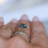 1.42CT ROUND PRECISION CUT MONTANA SAPPHIRE, OCEAN BLUE TEAL, 6.7X4.36MM