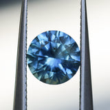 1.42CT ROUND PRECISION CUT MONTANA SAPPHIRE, OCEAN BLUE TEAL, 6.7X4.36MM