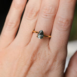 1.23CT PEAR BRILLIANT MONTANA SAPPHIRE, LIGHT BLUE GREY, UNTREATED, 8.09X5.69X3.99MM
