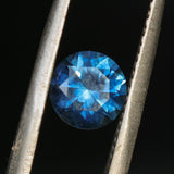 1.25CT ROUND BRILLIANT MONTANA SAPPHIRE, VIBRANT ROYAL BLUE TEAL, 6.46X4.19MM