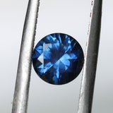1.25CT ROUND BRILLIANT MONTANA SAPPHIRE, VIBRANT ROYAL BLUE TEAL, 6.46X4.19MM