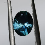 1.13CT OVAL BRILLIANT MONTANA SAPPHIRE, DEEP TEAL, 7.34X5.79X3.66MM