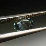 0.98CT OVAL PRECISION BRILLIANT MONTANA SAPPHIRE, AQUA TEAL BLUE GREEN, UNTREATED, 6.8X5.58X3.60MM