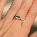 0.98CT OVAL PRECISION BRILLIANT MONTANA SAPPHIRE, AQUA TEAL BLUE GREEN, UNTREATED, 6.8X5.58X3.60MM