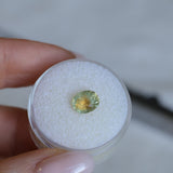 1.75CT PRECISION CUT OVAL MONTANA SAPPHIRE, EARTHY COPPER YELLOW TEAL, 7.8X6.3X4.7MM