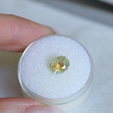 1.75CT PRECISION CUT OVAL MONTANA SAPPHIRE, EARTHY COPPER YELLOW TEAL, 7.8X6.3X4.7MM