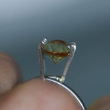 1.75CT PRECISION CUT OVAL MONTANA SAPPHIRE, EARTHY COPPER YELLOW TEAL, 7.8X6.3X4.7MM