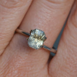 1.51CT RADIANT CUT MONTANA SAPPHIRE, ETHERIAL PARTI BLUE GOLD, 7.4X5.5X4.5MM