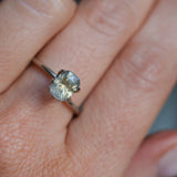 1.51CT RADIANT CUT MONTANA SAPPHIRE, ETHERIAL PARTI BLUE GOLD, 7.4X5.5X4.5MM