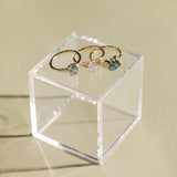 2.17ct Trillion Teal Blue Untreated Montana Sapphire and Antique Diamond Mountainscape Ring in 18k Yellow Gold