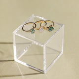 1.20ct Oval Brilliant Teal Montana Sapphire and Princess Cut Diamond Rapids Low Profile Ring in 14k Yellow Gold