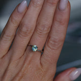 0.86CT PRECISION CUT OVAL MONTANA SAPPHIRE, PARTI YELLOW BLUE, 6.08X4.8X3.7MM