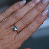 0.86CT PRECISION CUT OVAL MONTANA SAPPHIRE, PARTI YELLOW BLUE, 6.08X4.8X3.7MM