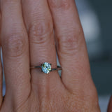 0.86CT PRECISION CUT OVAL MONTANA SAPPHIRE, PARTI YELLOW BLUE, 6.08X4.8X3.7MM