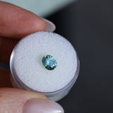1.24CT PRECISON CUT OVAL MONTANA SAPPHIRE, EARTHY CARIBBEAN TEAL, 6.6X5.4X4.2MM