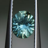1.24CT PRECISON CUT OVAL MONTANA SAPPHIRE, EARTHY CARIBBEAN TEAL, 6.6X5.4X4.2MM