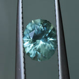 1.24CT PRECISON CUT OVAL MONTANA SAPPHIRE, EARTHY CARIBBEAN TEAL, 6.6X5.4X4.2MM